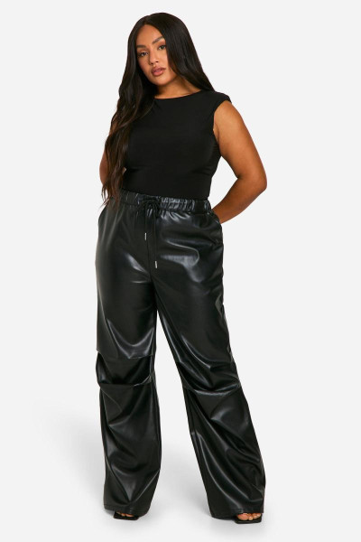 Плюс Pu Slouchy Dad Trouser