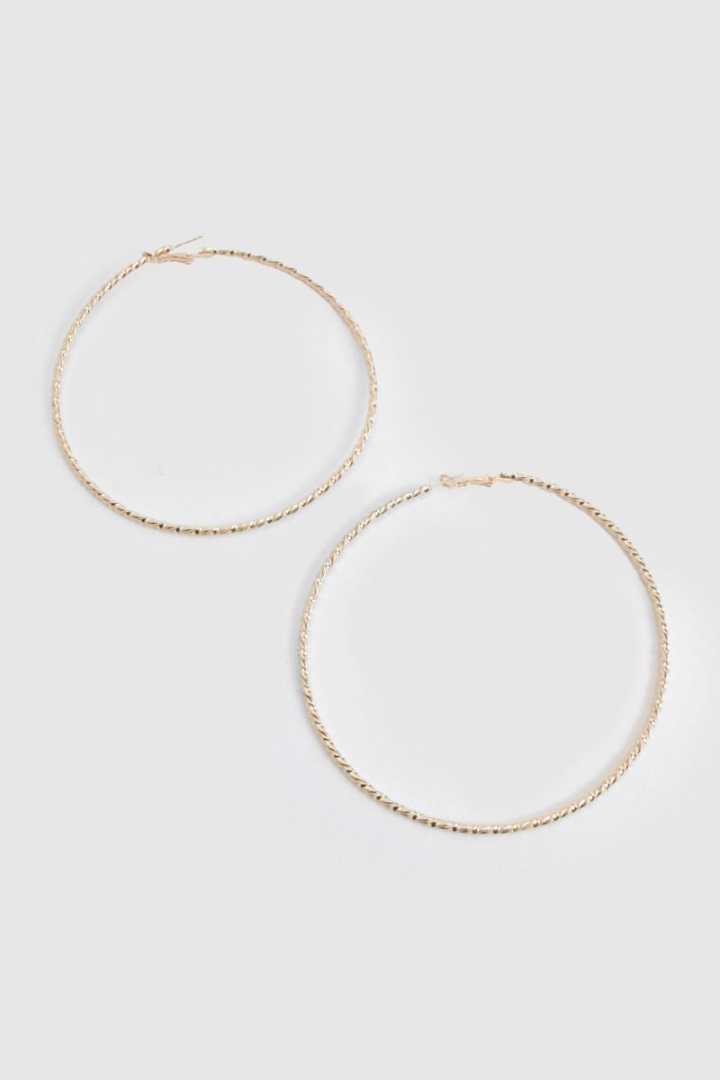 Великі кручені сережки-кільця