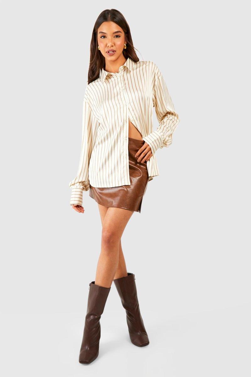 Сорочка в атласну смужку