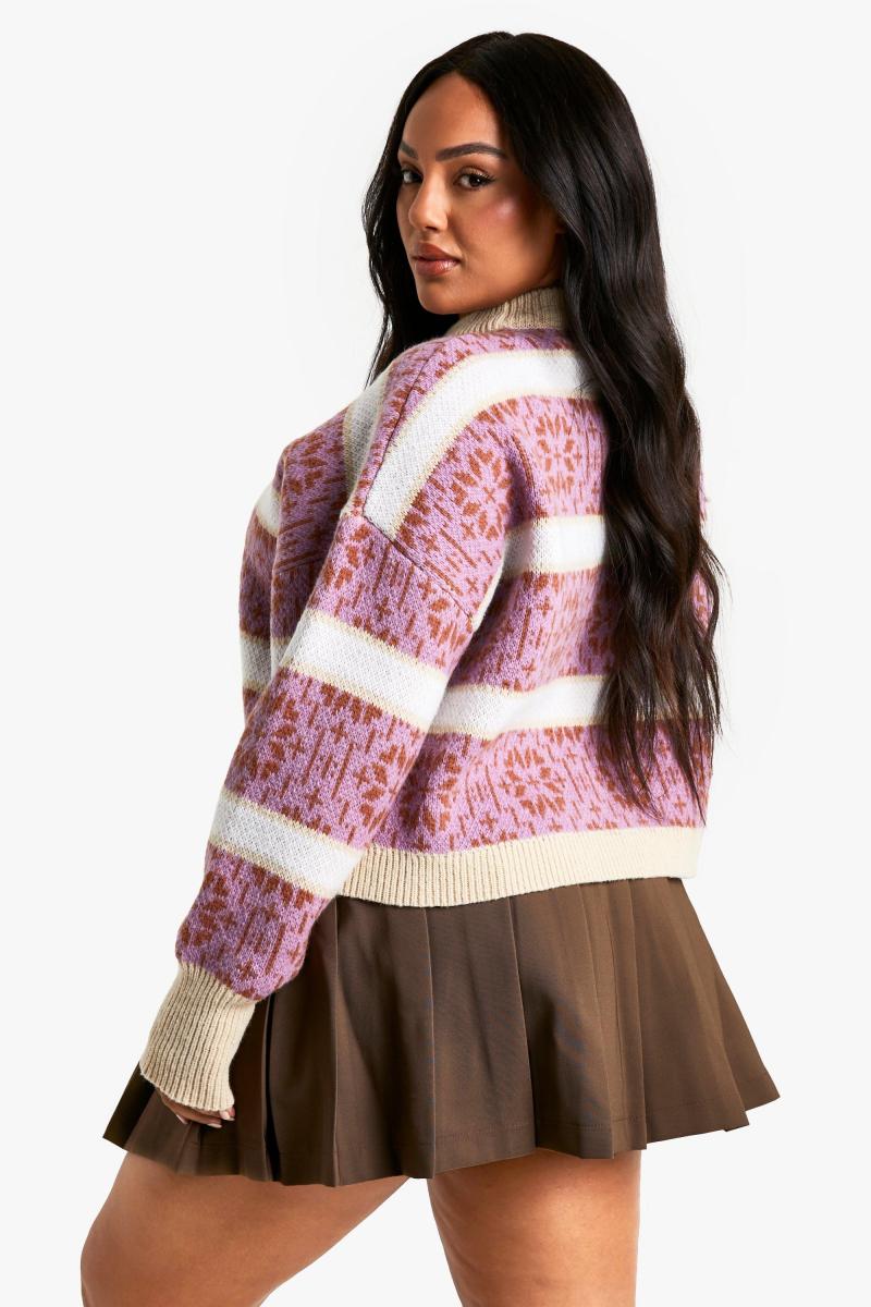 В’язаний різдвяний джемпер преміум-класу Fairisle у смужку