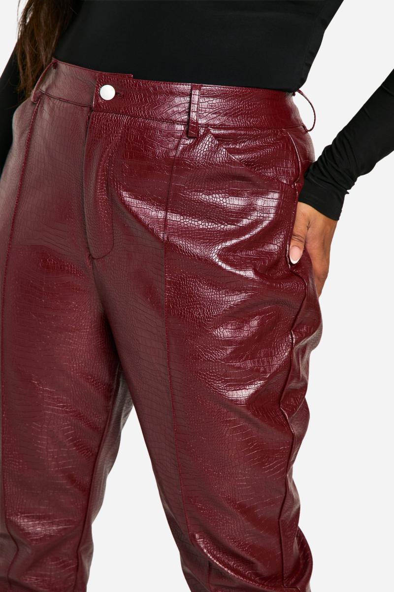 Плюс приталені штани Croc Pu