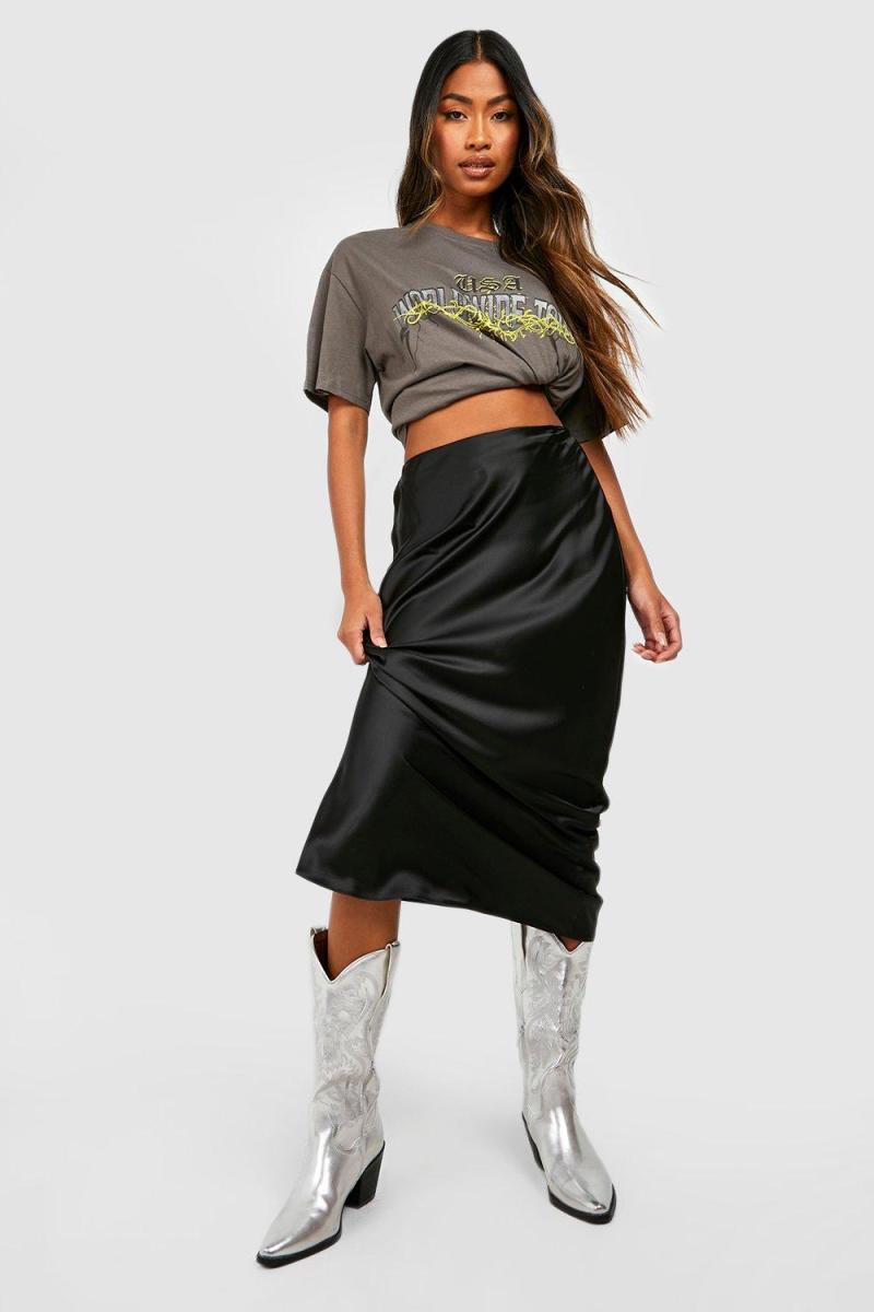 Спідниця Midaxi з атласу