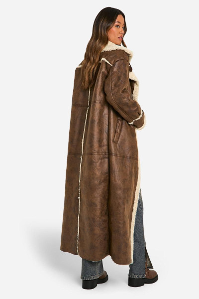 Високе пальто-авіатор у вінтажному стилі