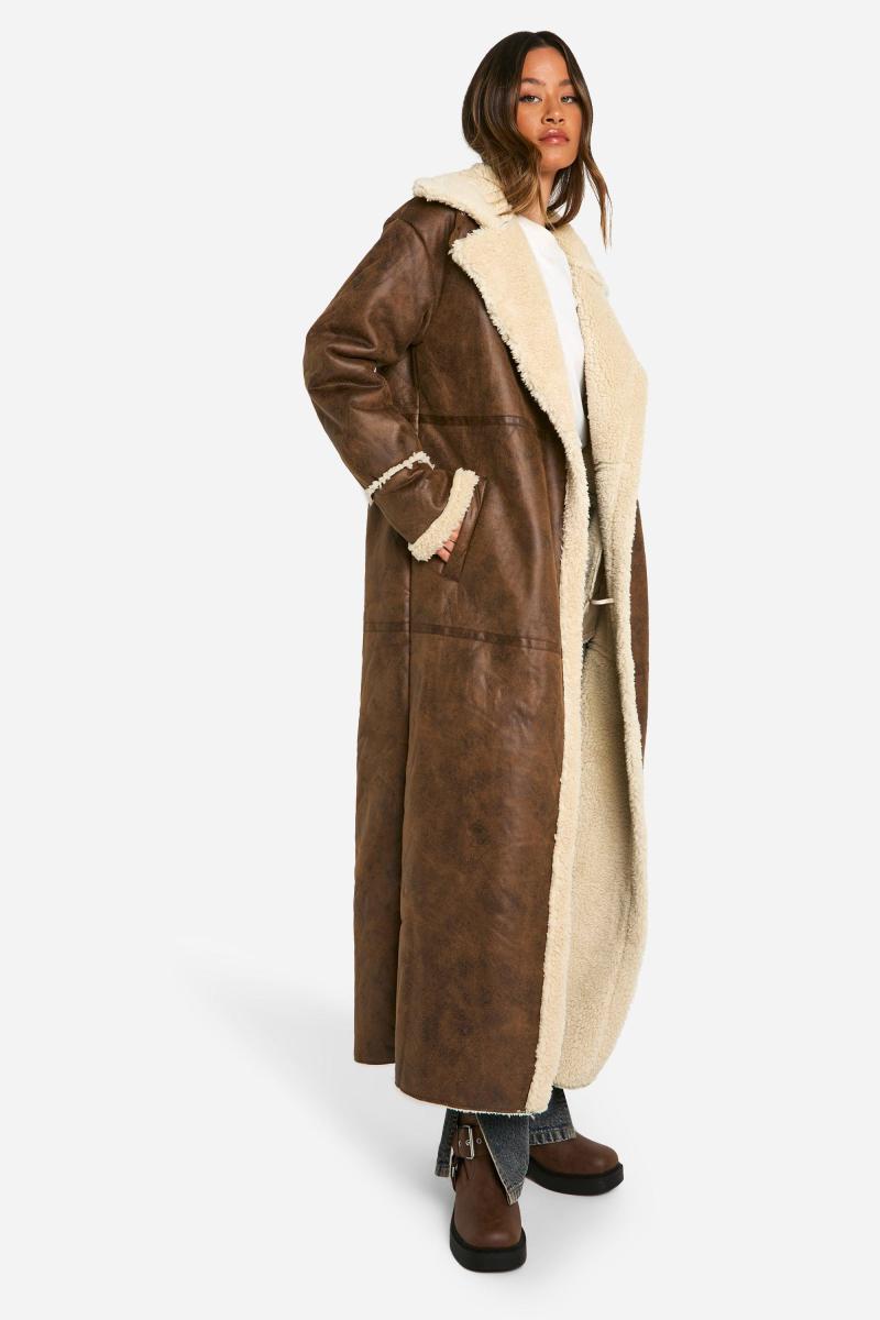 Високе пальто-авіатор у вінтажному стилі