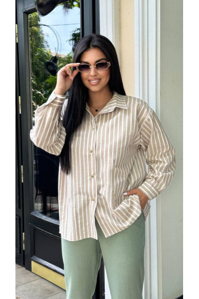 Сорочка льон смуги 