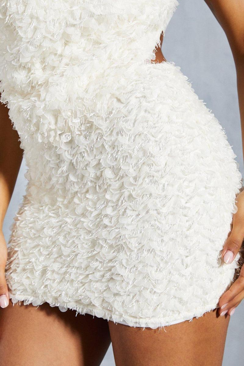 Текстурована міні -спідниця з високою талією