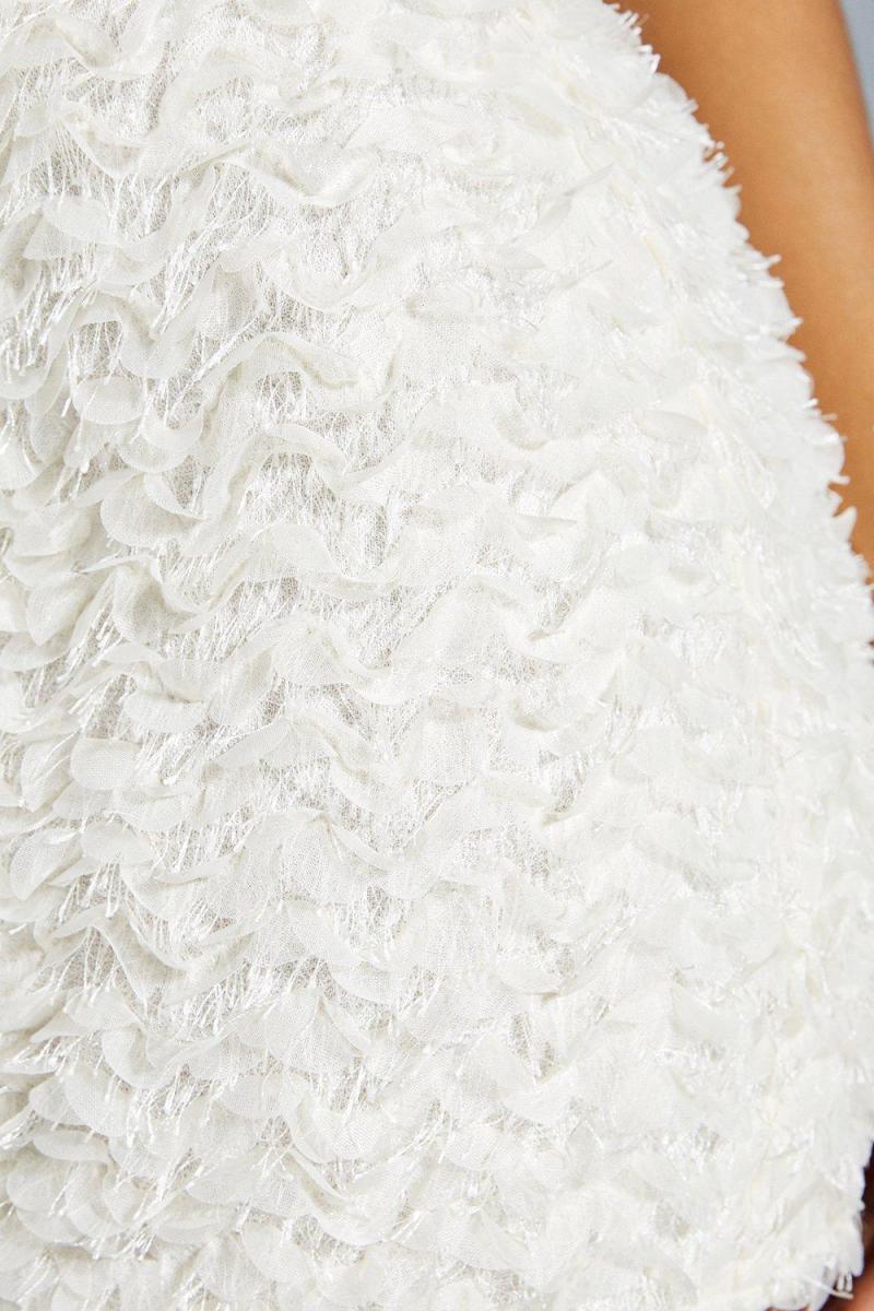 Текстурована міні -спідниця з високою талією