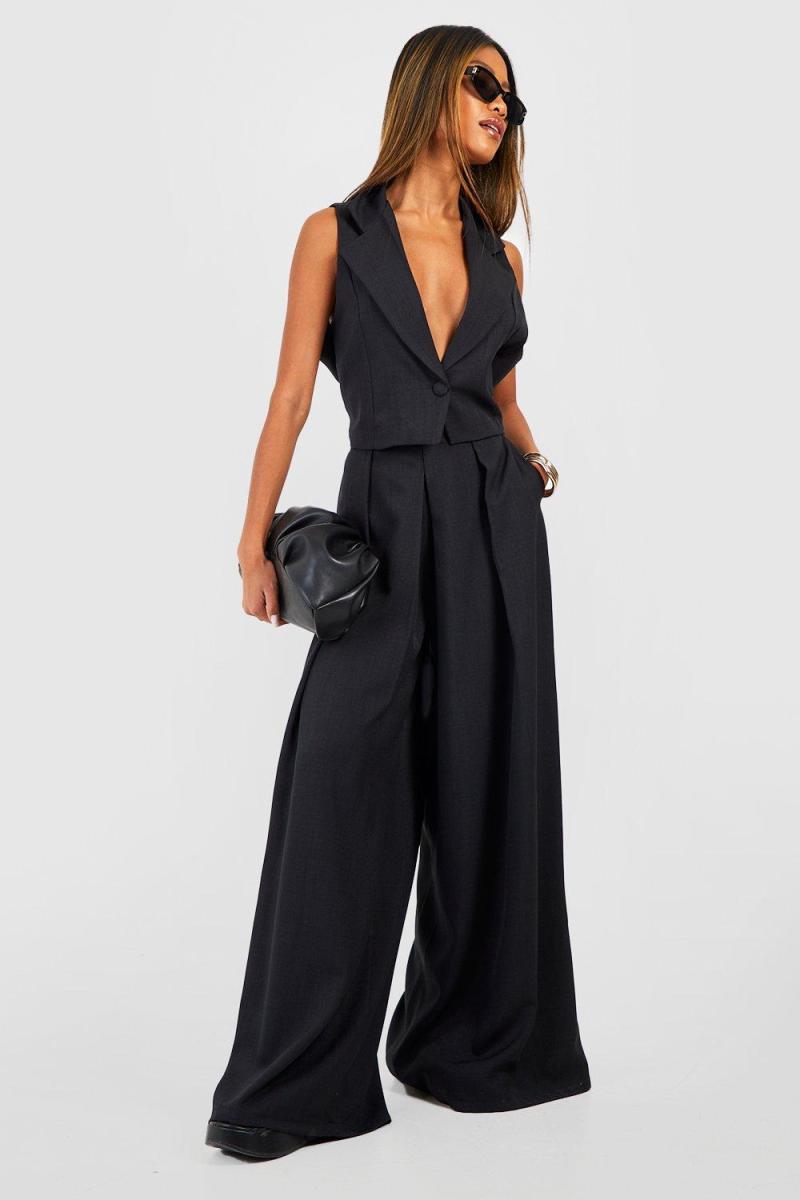 Укорочений жилет із льону