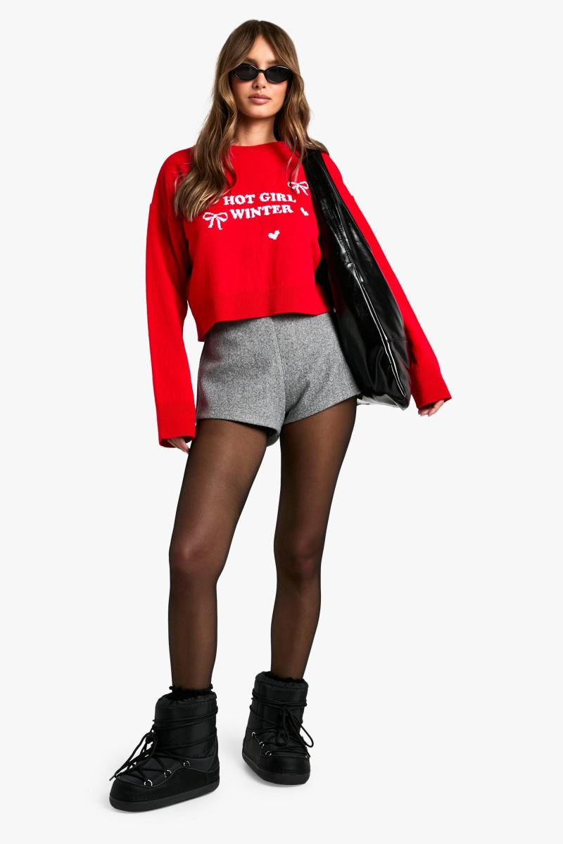 Зимовий різдвяний джемпер Hot Girl
