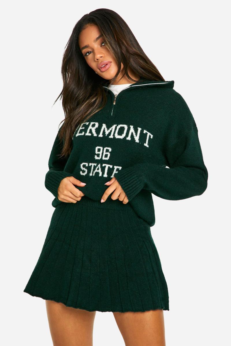 Плісирована трикотажна міні-спідниця