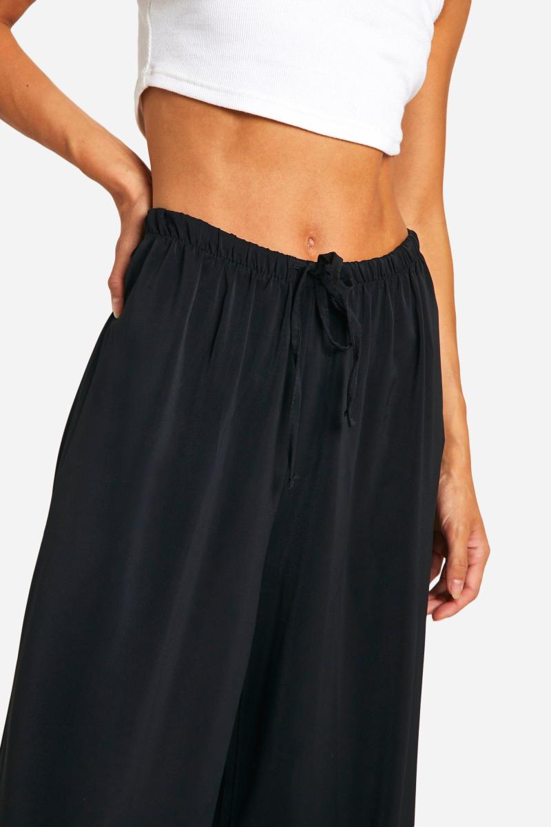 Високі ткані широкі штани