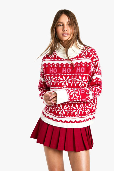 Різдвяний в'язаний джемпер Ho Ho Ho