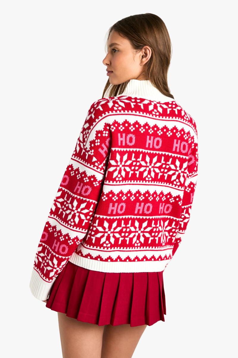 Різдвяний в'язаний джемпер Ho Ho Ho