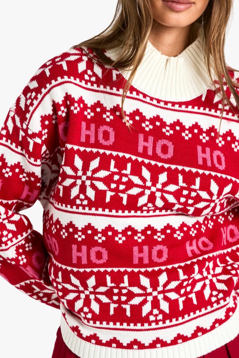 Різдвяний в'язаний джемпер Ho Ho Ho