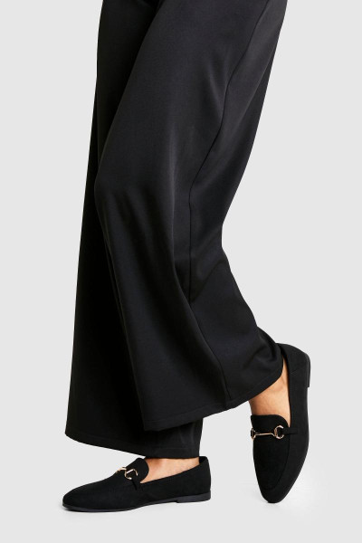 Лофери із штучної замші з круглим носком і обробкою з однією планкою