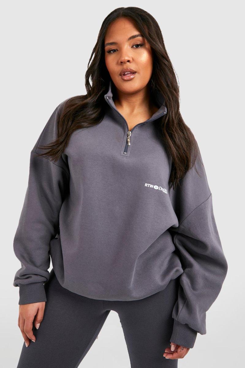 Плюс великий світшот Dsgn із напівзастібкою та легінси