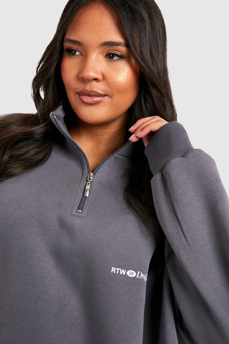 Плюс великий світшот Dsgn із напівзастібкою та легінси