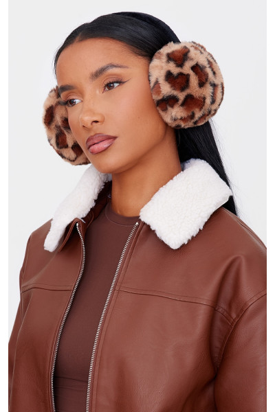 Вушанки зі штучного хутра леопарда