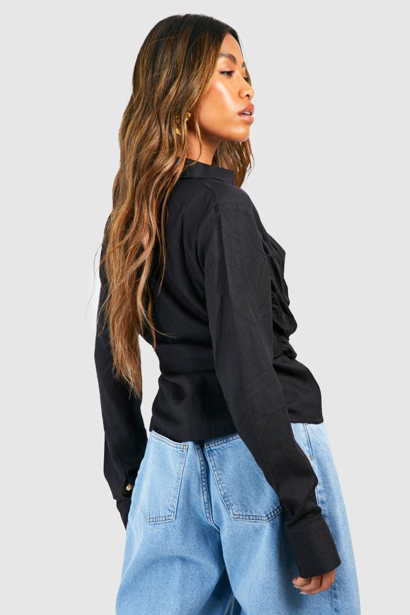 Чорна сорочка з запіканням