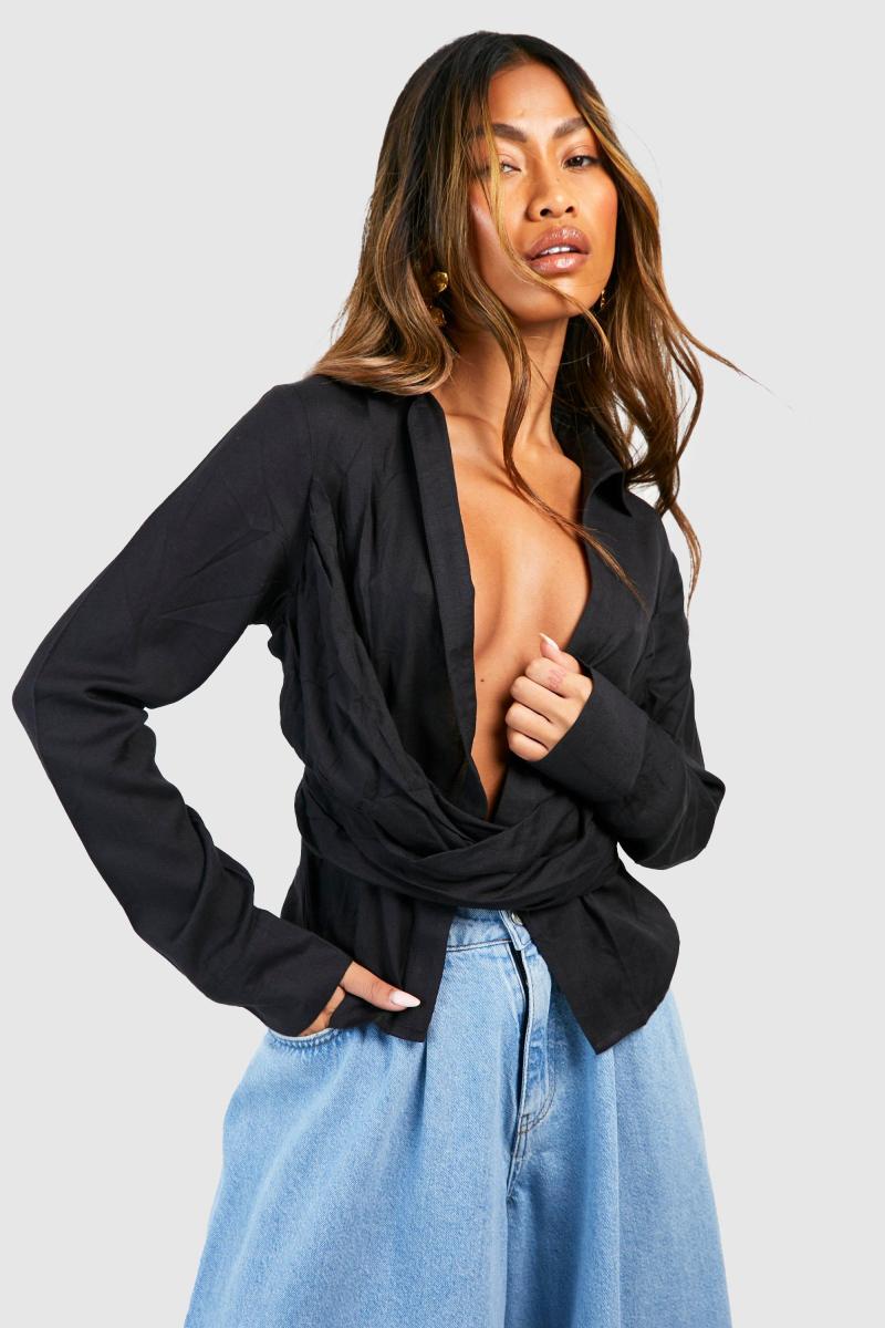 Чорна сорочка з запіканням