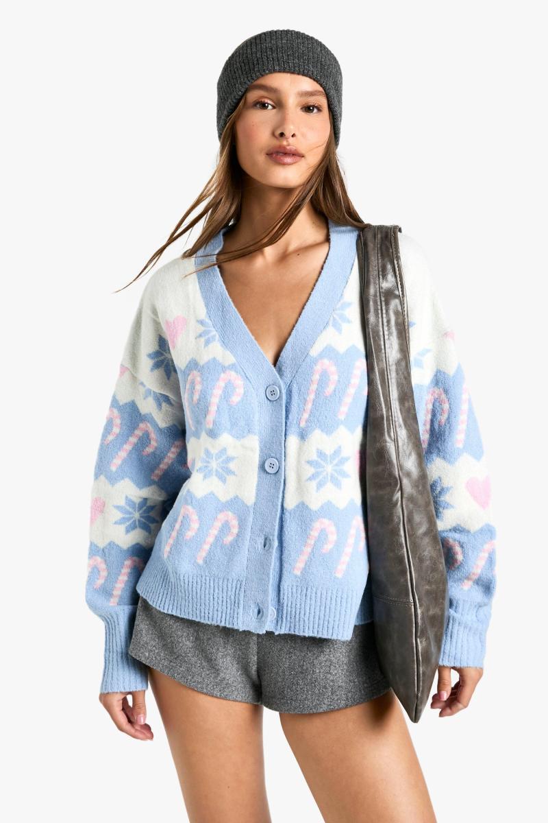 Різдвяний кардиган у формі серця