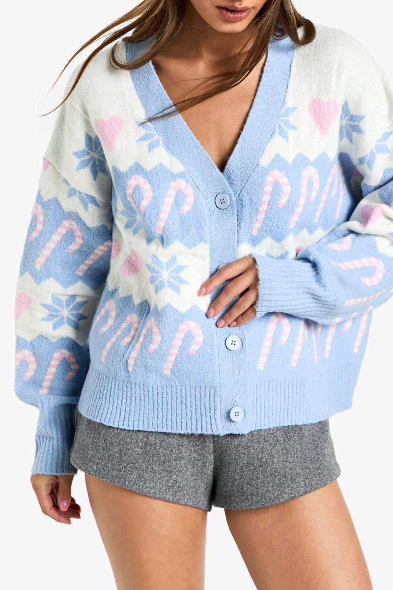 Різдвяний кардиган у формі серця