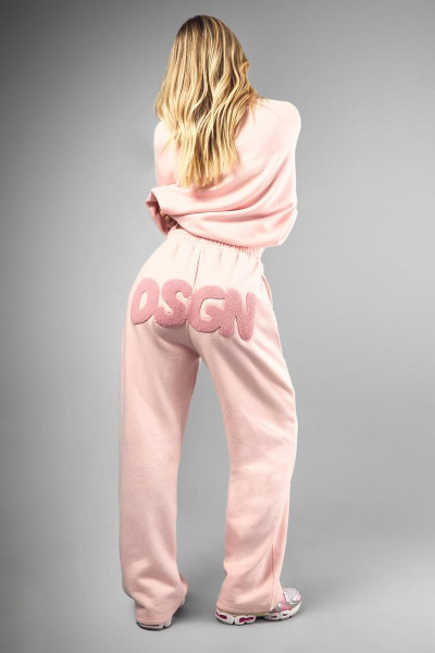 Dsgn Toweling Applique Straight Leg Jogger