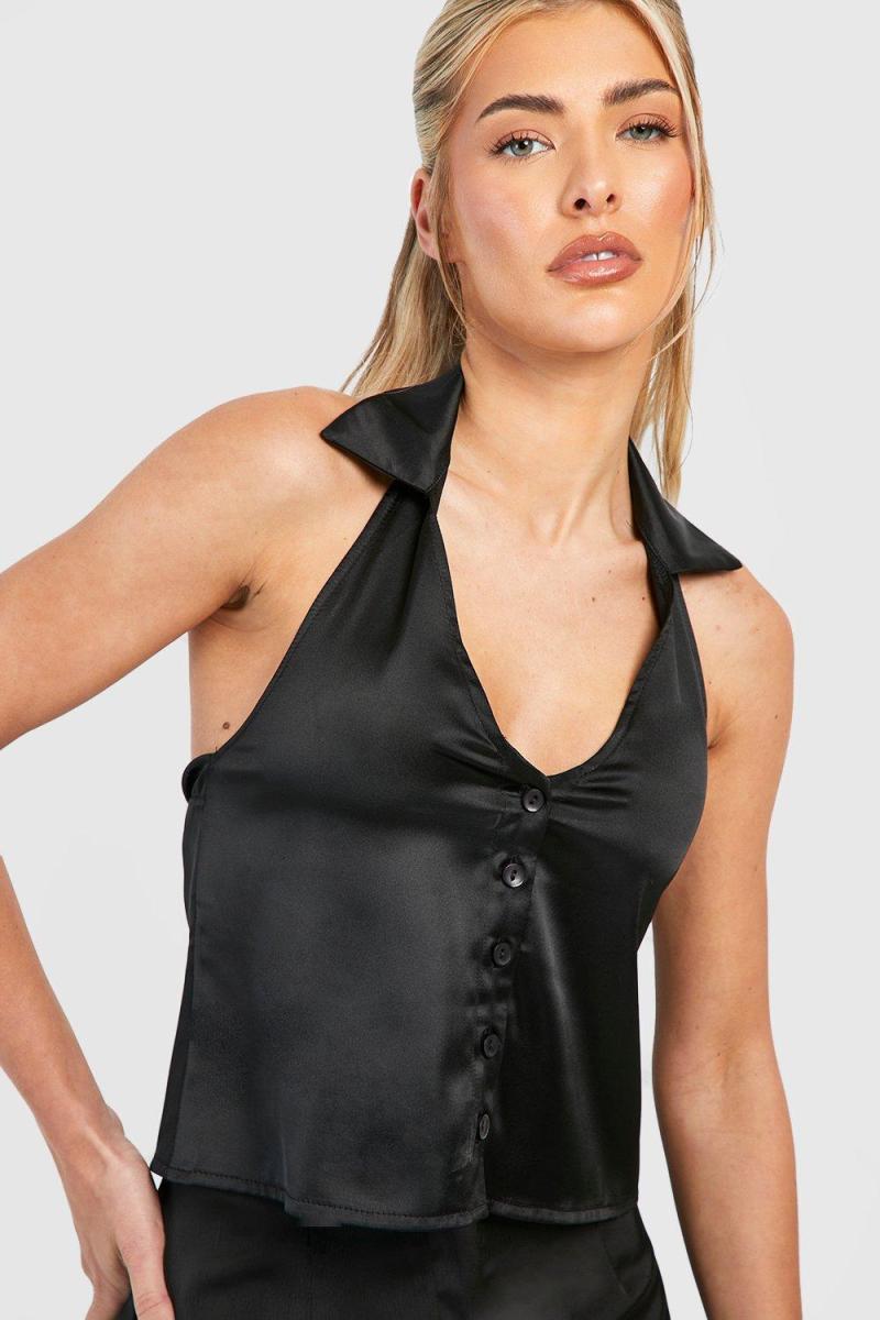 Атласна блузка кольору хакі