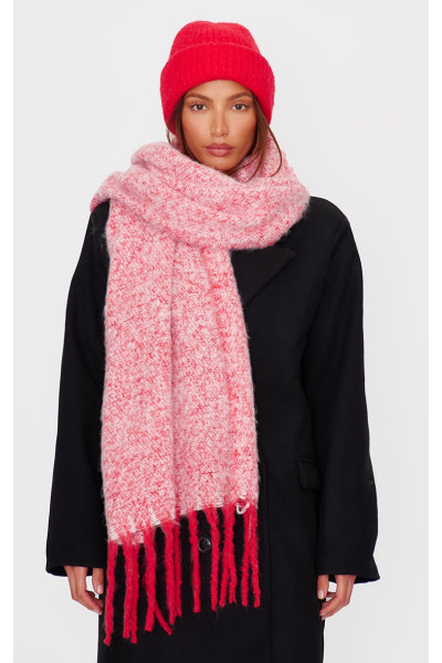 Шарф-ковдра Red Marl з китицями