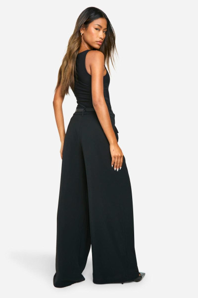 Широкі брюки з плавним поясом