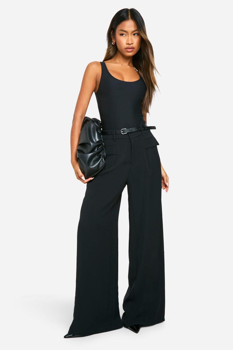 Широкі брюки з плавним поясом