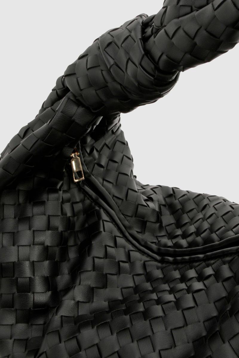 Ткана вузлова сумка через плече великого розміру