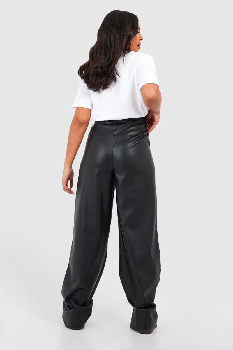 Плюс прямі брюки Pu