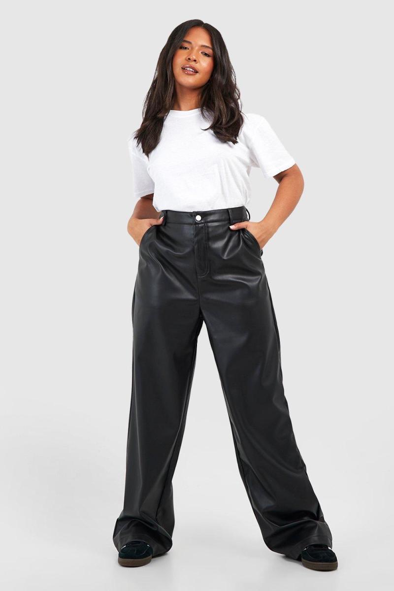 Плюс прямі брюки Pu