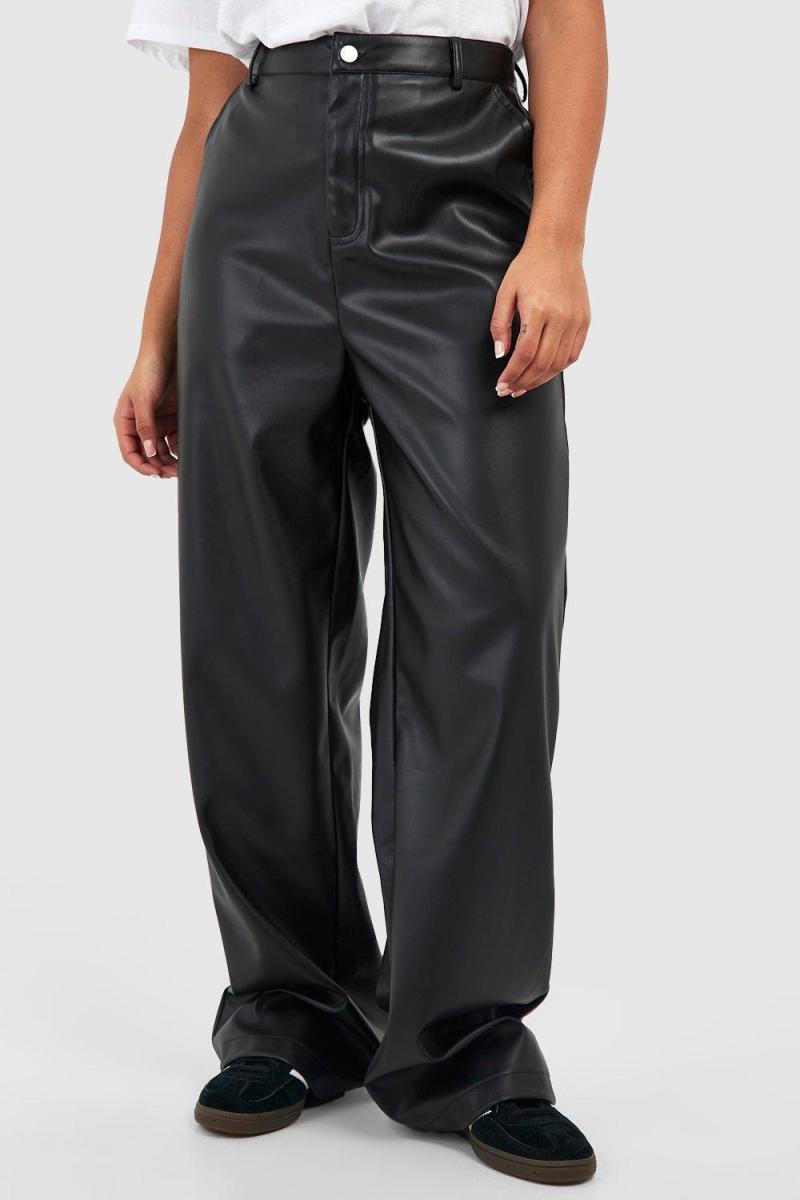 Плюс прямі брюки Pu