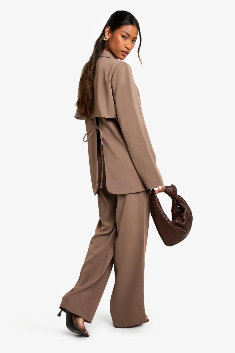 Тканий плісирований прямий штан