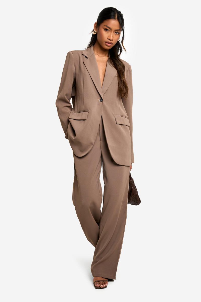 Тканий плісирований прямий штан