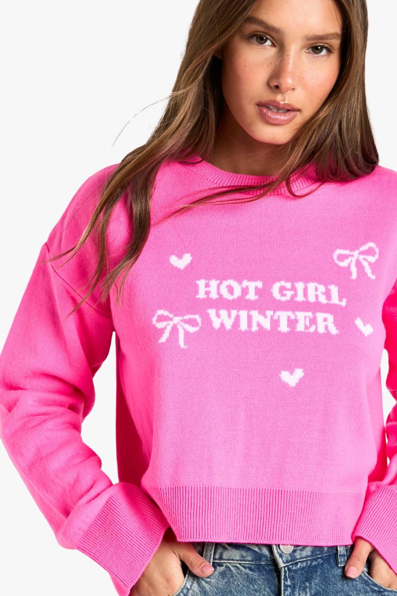 Зимовий різдвяний джемпер Hot Girl