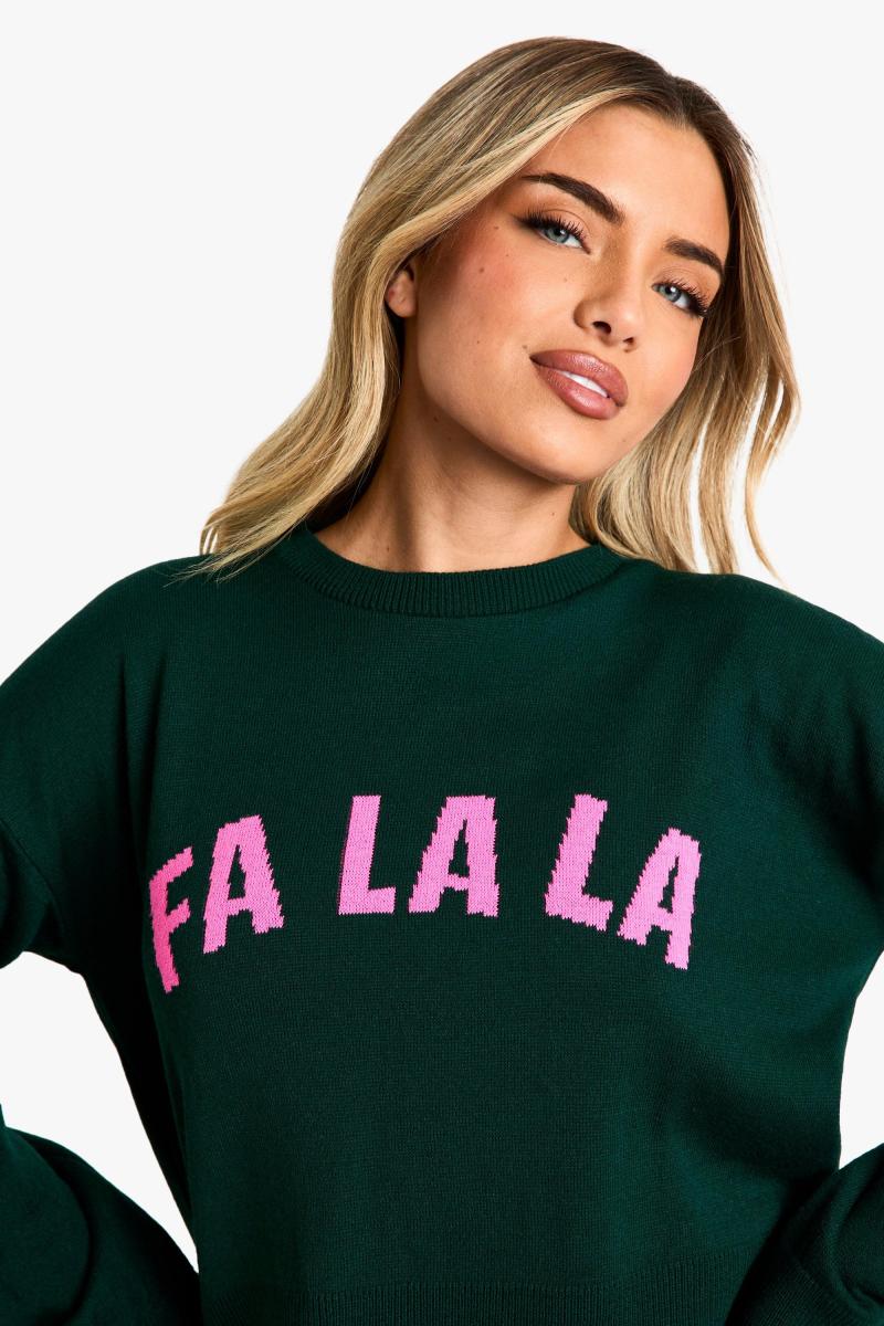 Різдвяний джемпер FA LA LA