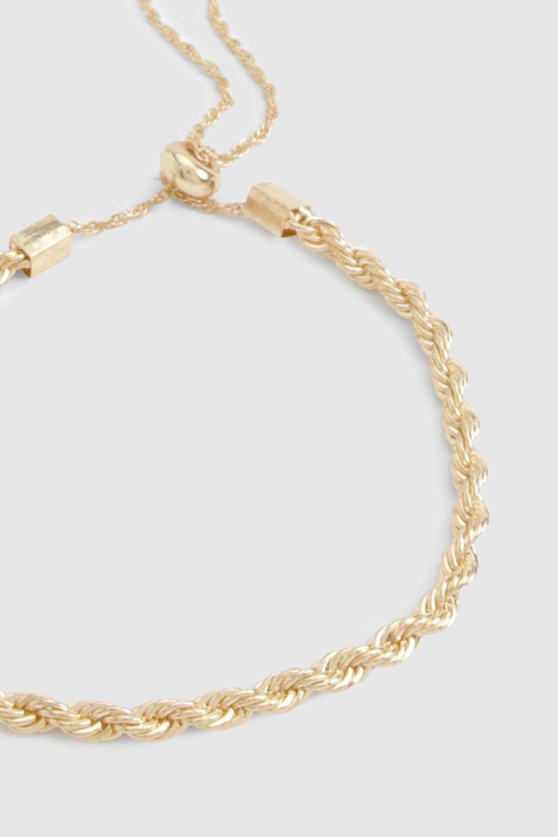 Полірований браслет зі скручуваною мотузкою