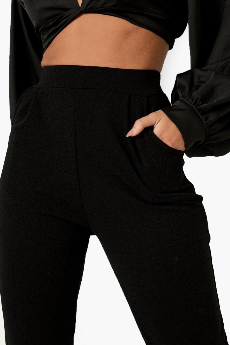 Робочі звужені робочі штани зі складками з високою талією