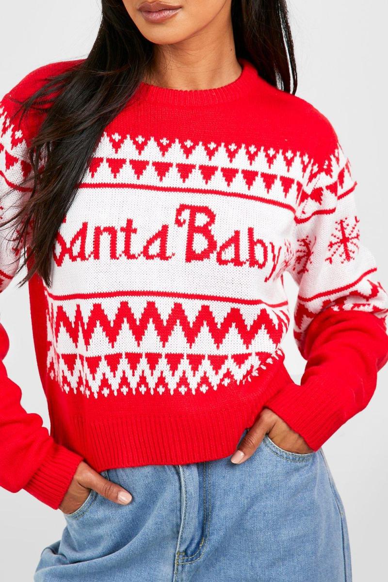 Різдвяний джемпер Santa Baby Crop