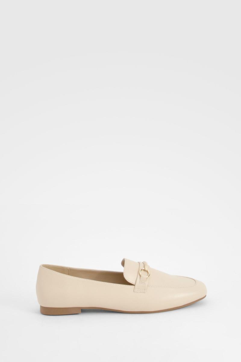 Широкі лофери з круглим носком і одношарковою обробкою