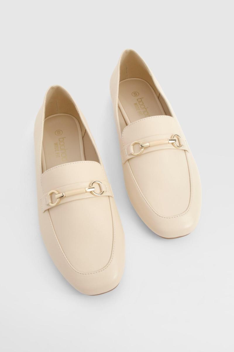 Широкі лофери з круглим носком і одношарковою обробкою