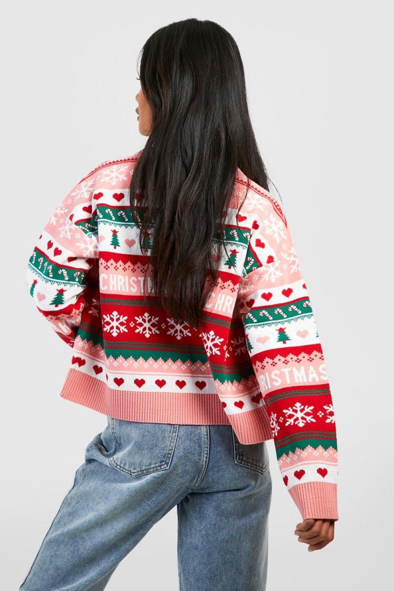 Різдвяний кардиган з жаккардової тканини Fairisle