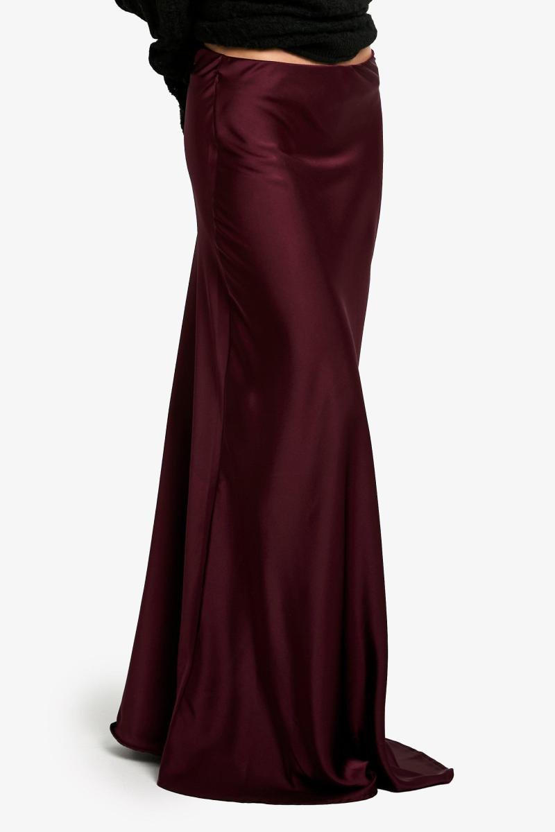 Атласна спідниця максі