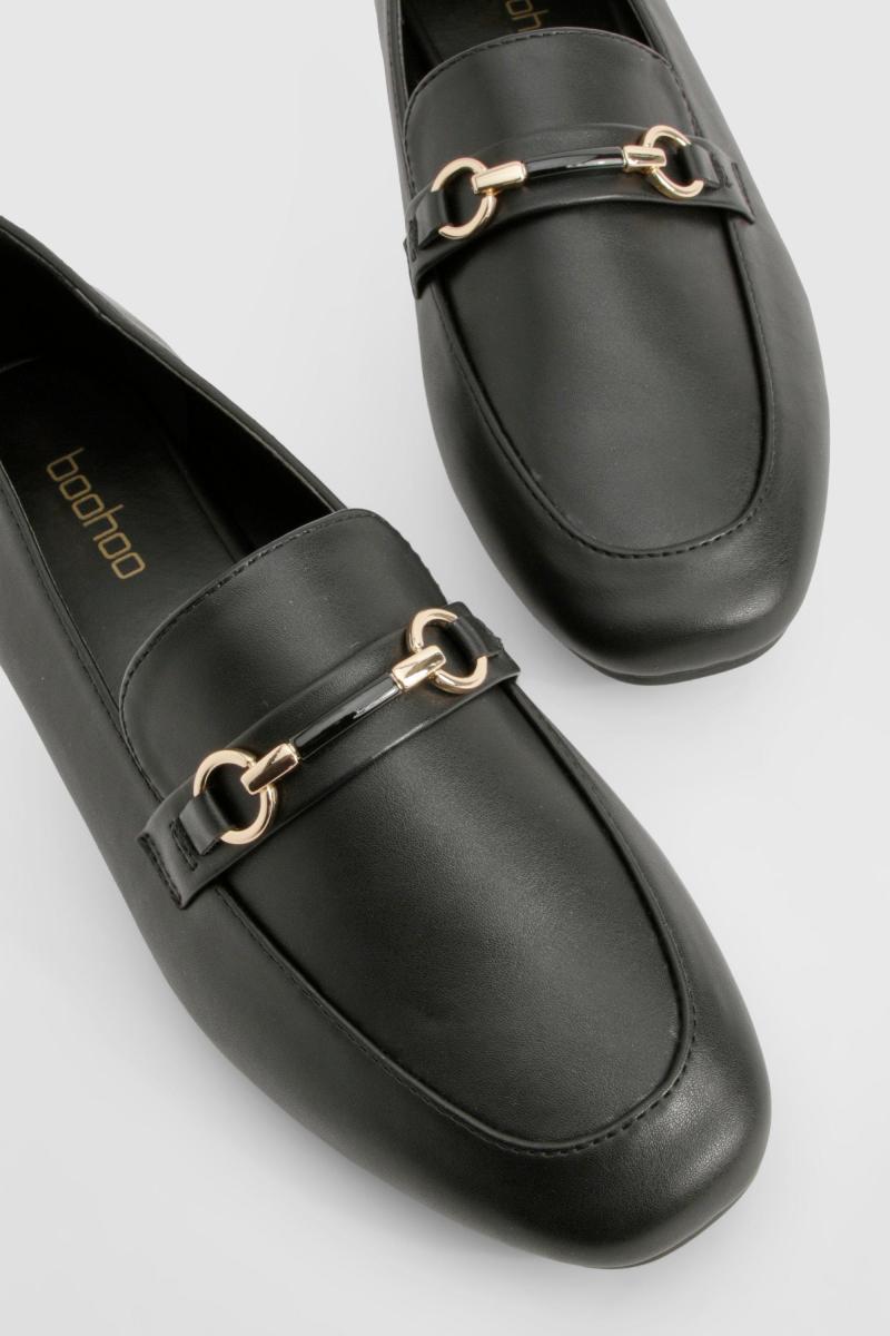 Широкі лофери з круглим носком і одношарковою обробкою