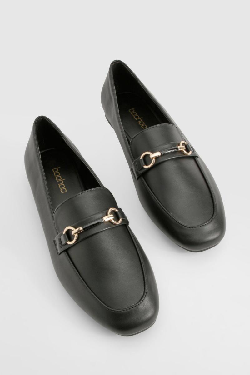 Широкі лофери з круглим носком і одношарковою обробкою