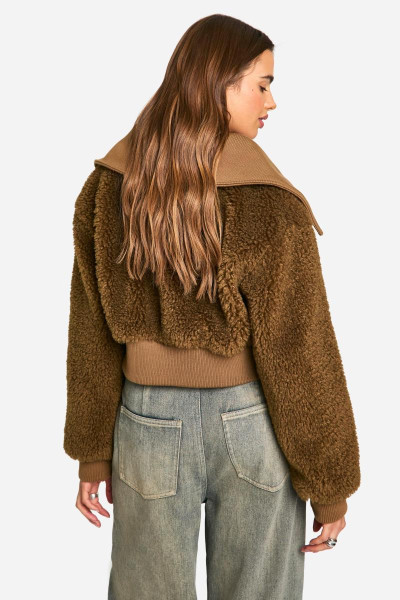 Бомбер Teddy зі штучного хутра