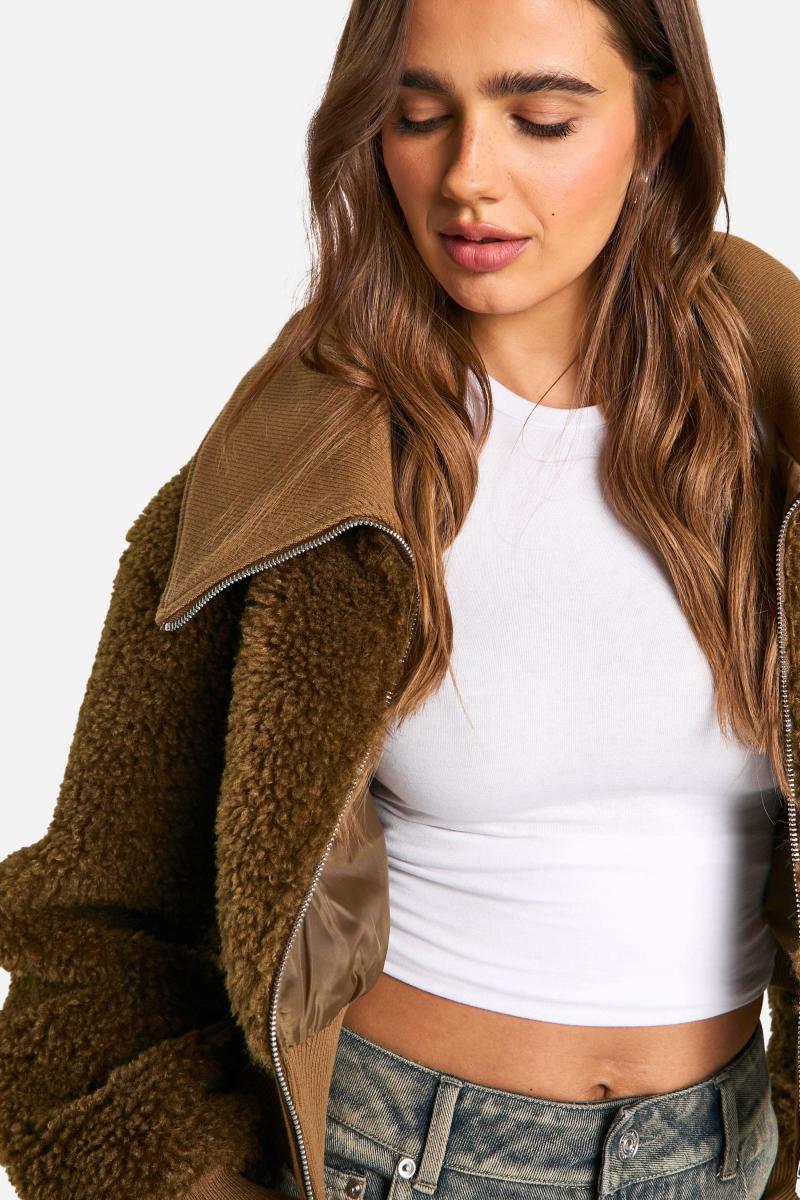 Бомбер Teddy зі штучного хутра